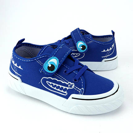 11155F Дитячі кеди для хлопчика синього кольору з липучками Tom.m, фото 1