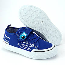 11155F Дитячі кеди для хлопчика синього кольору з липучками Tom.m, фото 4