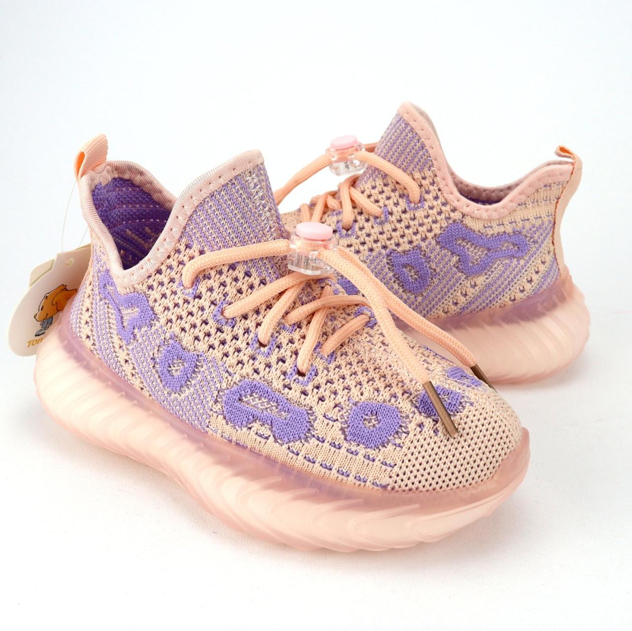 11562C Рожеві текстильні кросівки для дівчинки і км Tom.M