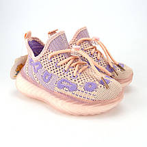 11562C Рожеві текстильні кросівки для дівчинки і км Tom.M, фото 4