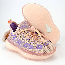 11562C Рожеві текстильні кросівки для дівчинки і км Tom.M, фото 5