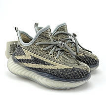 11561A Текстильні кросівки дитячі сірі швидка фіксація шнурків тм Томм, фото 2