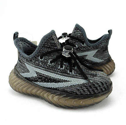 11561B Сірі текстильні кросівки для дітей фіксація шнурків і тм Tom.M, фото 1