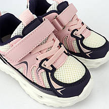 11484W Рожеві кросівки для дівчинки з led підошвою тм Томм, фото 4