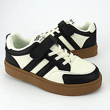 51034B Білі дитячі кросівки з чорними вставками тм Том.м