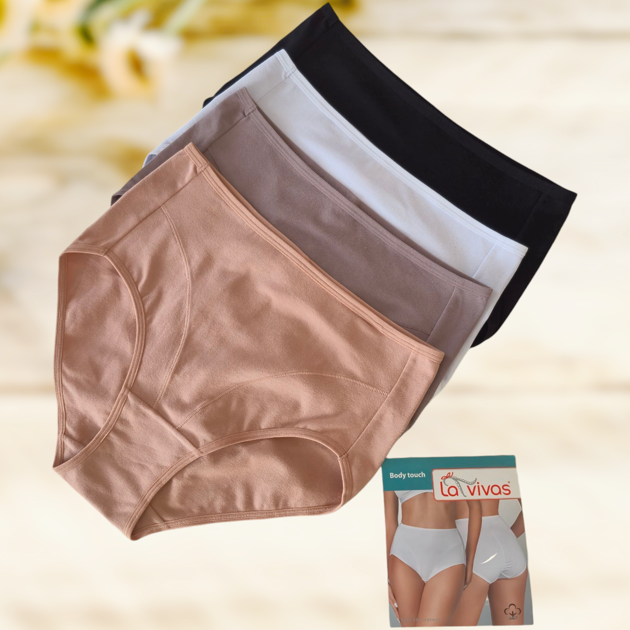 Трусики жіночі La Vivas високі хлопкові 1шт Розмір XL XXL XXXL, фото 1