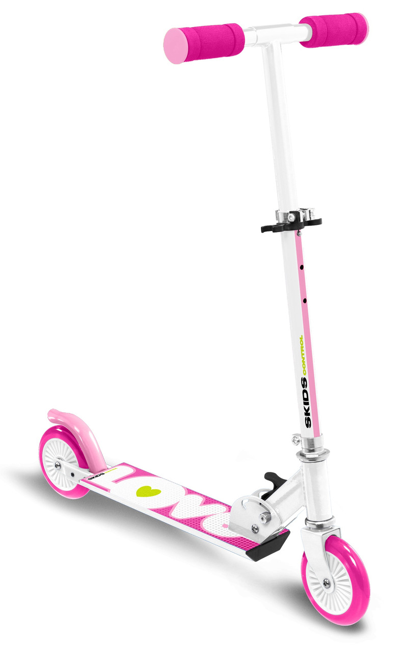 Дитячий складаний самокат Skids Control рожевий, фото 1
