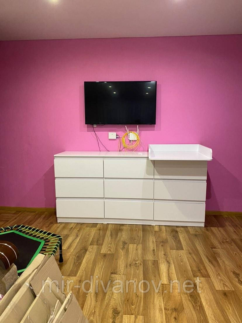 Сповивальний комод Лайт 9 ящиків білий, фото 1