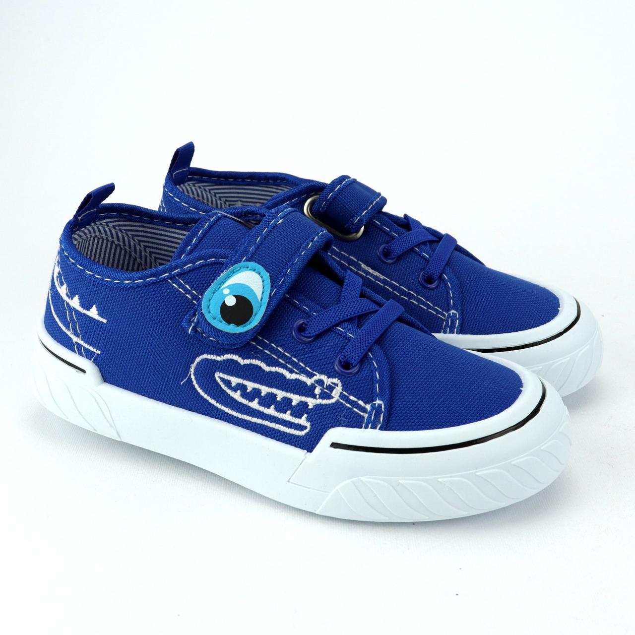 Дитячі кеди для хлопчика синього кольору з липучками Tom.m