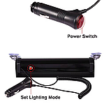 Стробоскоп LED 12V червоно-синій для авто – 24W, 3 режими, кріплення на присосках, підключення в прикурювач, фото 4