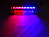 Стробоскоп LED 12V червоно-синій для авто – 24W, 3 режими, кріплення на присосках, підключення в прикурювач, фото 7