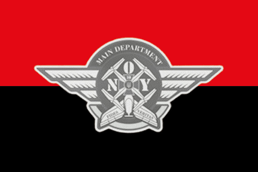 Прапор роти ударних БПЛА Державної прикордонної служби України червоно-чорний