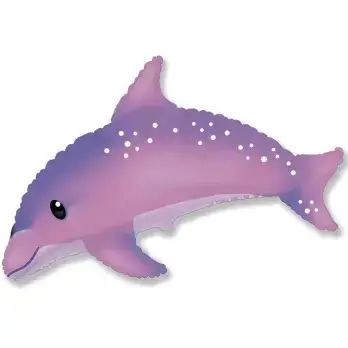 FM фігура/11 Милий дельфін рожевий. Фольгована куля дельфін — В УП MrShar