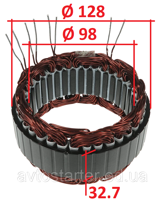 Статорна обмотка для генератора FORD MONDEO III 1.8 л 2.0TDCi 2.2TDCi 2.2TDCi 2.5L, JAGUAR X-TYPE 2.0D 2.2D, фото 1