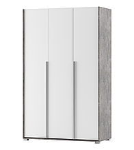 Шафа 3Д в спальню Алекса з ДСП ательє світлий/білий Світ Меблів