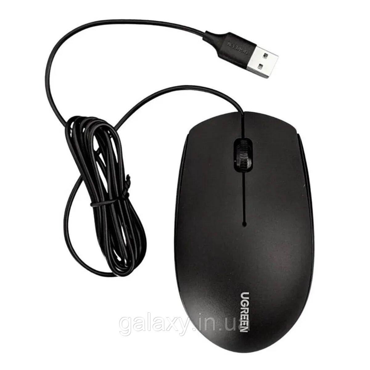 Миша Ugreen дротова для ПК ноутбука MU007 Wired Black UGR-90789, фото 1