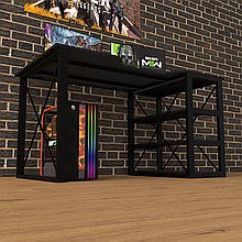 Ігровий стіл Лофт для геймерів із металу і ЛДСП Rasin LOFT-15 ZEUS-Game