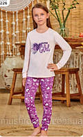 Піжама підліткова для дівчат модна Baykar Туреччина піжама для дівчинки12-13 років 154-158р. 12 трикотажна хб