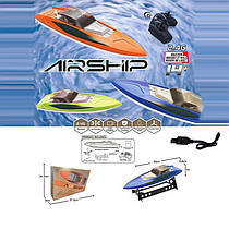 Катер на радіокеруванні 151 (24) 3 кольори, акумулятор 7.4 V, USB-кабель,  28 км/ год, пульт керування на