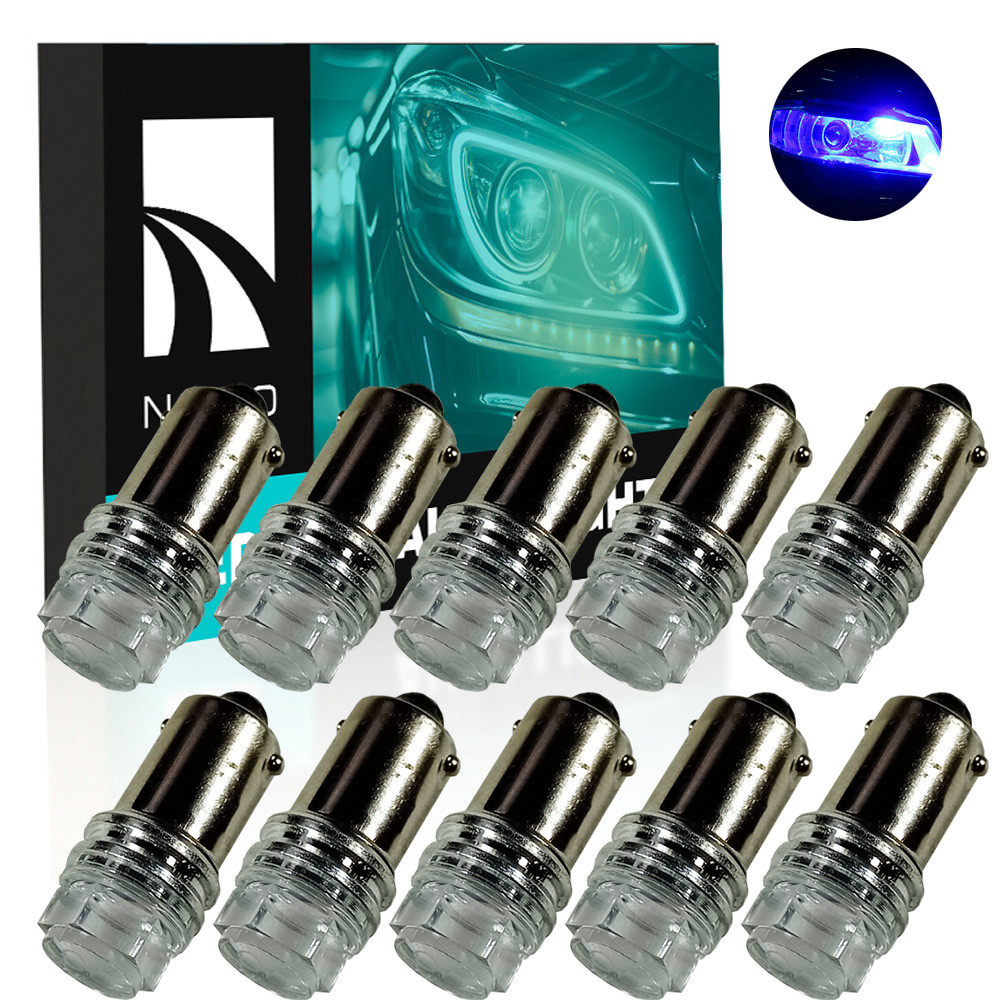 Комплект світлодіодних ламп NAPO LED BA9S-2835-3smd T4W Ba9s колір світіння синій 10 шт, фото 1