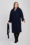 Жіноче стильне пальто-кардіган великих розмірів М-1110, фото 2