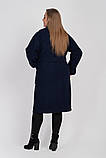 Жіноче стильне пальто-кардіган великих розмірів М-1110, фото 4