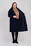 Жіноче стильне пальто-кардіган великих розмірів М-1110, фото 5