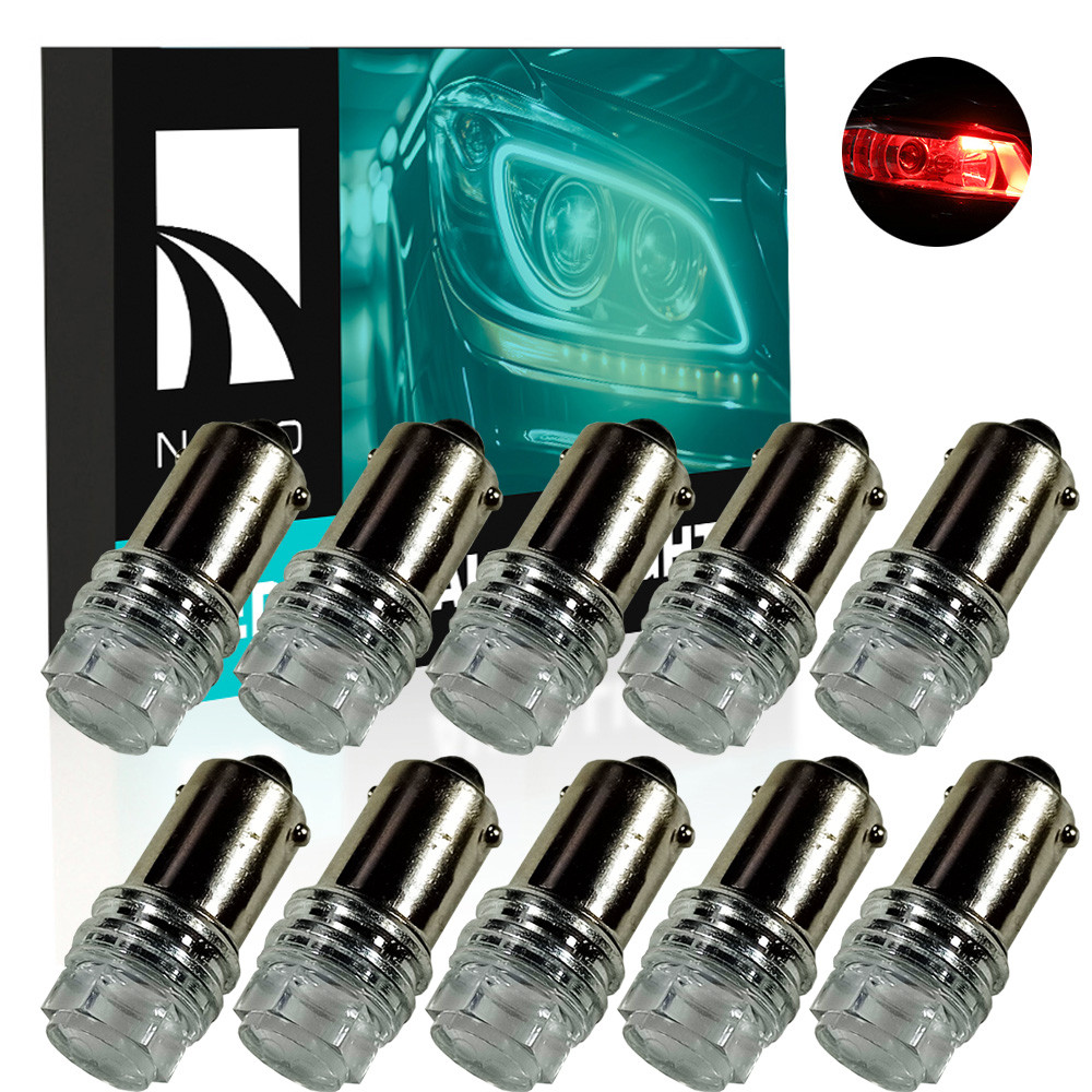 Комплект світлодіодних ламп NAPO LED BA9S-2835-3smd T4W Ba9s колір світіння червоний 10 шт, фото 1