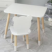 Дитячий прямокутний столик 46х60х45, трюмо для дитячої кімнати, стіл у дитячу, білий, фото 8