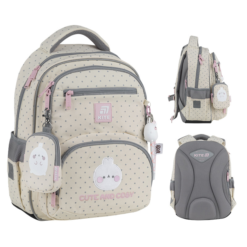 Рюкзак Kite Education 773M Molang, 39х28,5х13,5 см, 13.5 л, 130-145 см