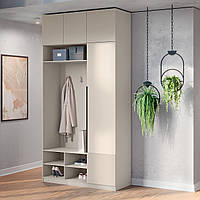 Сучасний високий передпокій мінімалізм з антресоллю глибиною 45 см 125 см МДФ Лайн Елегант Київський Стандарт