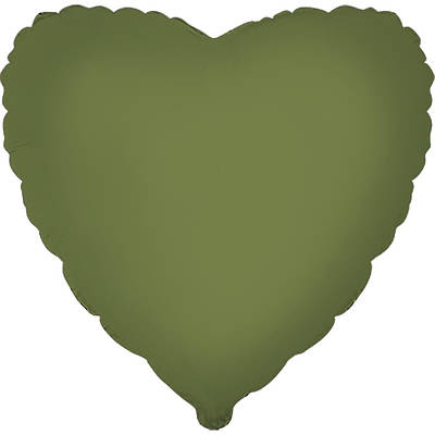 Flexmetal 18" Серце оливкове Matte Olive Green Фольгований шар