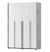 Шафа 4Д(1500) в спальню Алекса з ДСП ательє світлий/білий Світ Меблів