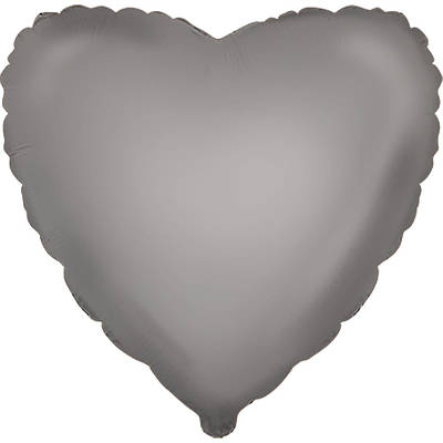 Flexmetal 18" Серце Платина Matte Moonlight Silver Фольгований шар