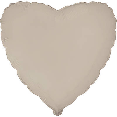 Flexmetal 18" Серце Лате кремове Matte Creamy Late Фольгований шар
