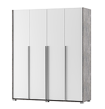 Шафа 4Д(1800) в спальню Алекса з ДСП ательє світлий/білий Світ Меблів