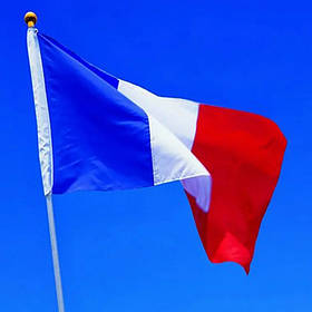 Прапор Франції 150х90 см. Французький прапор поліестер RESTEQ. French flag. Прапор синій, білий, червоний