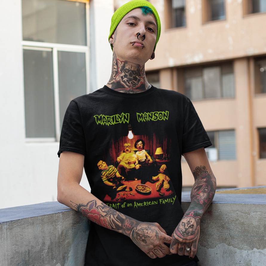 Футболка унісекс Marilyn Manson (Portrait Of An American Family) XS чорний, фото 1