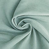 Комплект штори на тасьмі 2 шт ширина-150 висота-250 мікровелюр Світло-бірюзовий, фото 2