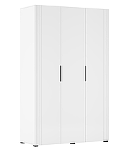 Шафа розпашна 3Д з МДФ/ДСП у спальню, дитячу Амелія білий глянець/білий Світ Меблів