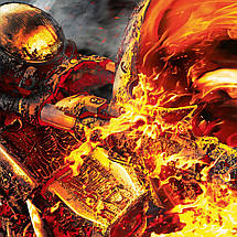 Плакат "Примарний Гонщик на байку з ланцюгом, Ghost Rider", 43×60см, фото 2