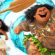 Плакат "Моана і Мауї у вирі, Moana", 38×60см, фото 3