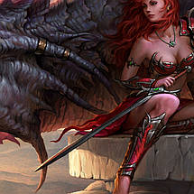 Плакат "Дракон та наїзниця", 38×60см, фото 2