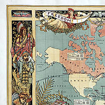 Плакат "Стародавня карта Землі, Earth Ancient Map", 43×60см, фото 2