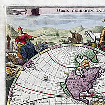 Плакат "Стародавня карта Землі, Earth Ancient Map", 47×60см, фото 3