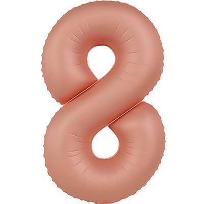 FlexMetal 40" Цифра Slim Димчасто рожева 8 Matte Vintage Rose Фольгована куля — В УП MrShar
