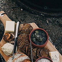 Плакат "Вогонь у казанку та дерев'яна дошка з їжею", 60×40см, фото 2