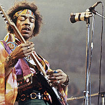 Плакат "Джимі Гендрікс на сцені, Jimi Hendrix", 106×106см, фото 3