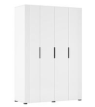 Шафа розпашна 4Д(1500) з МДФ/ДСП у спальню, дитячу Амелія білий глянець/білий Світ Меблів