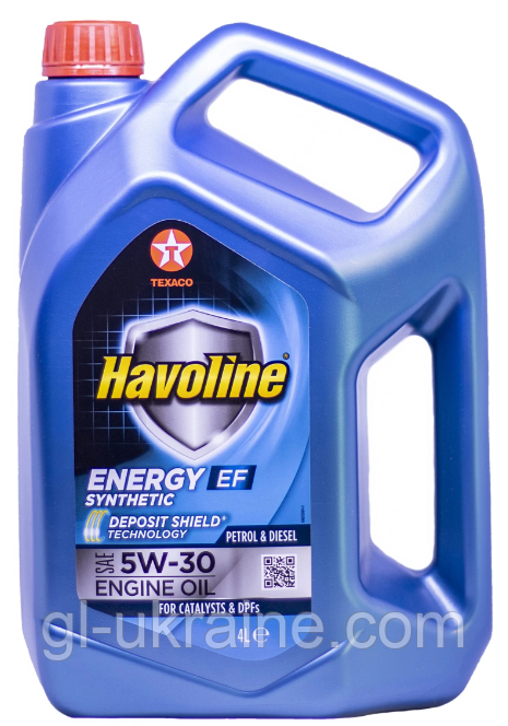 Моторна олива Texaco Havoline Energy EF 5W30, 4л (801373MHE)